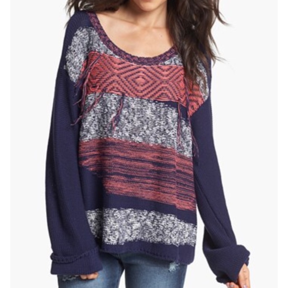 Rubbish Fringe Pattern Sweater